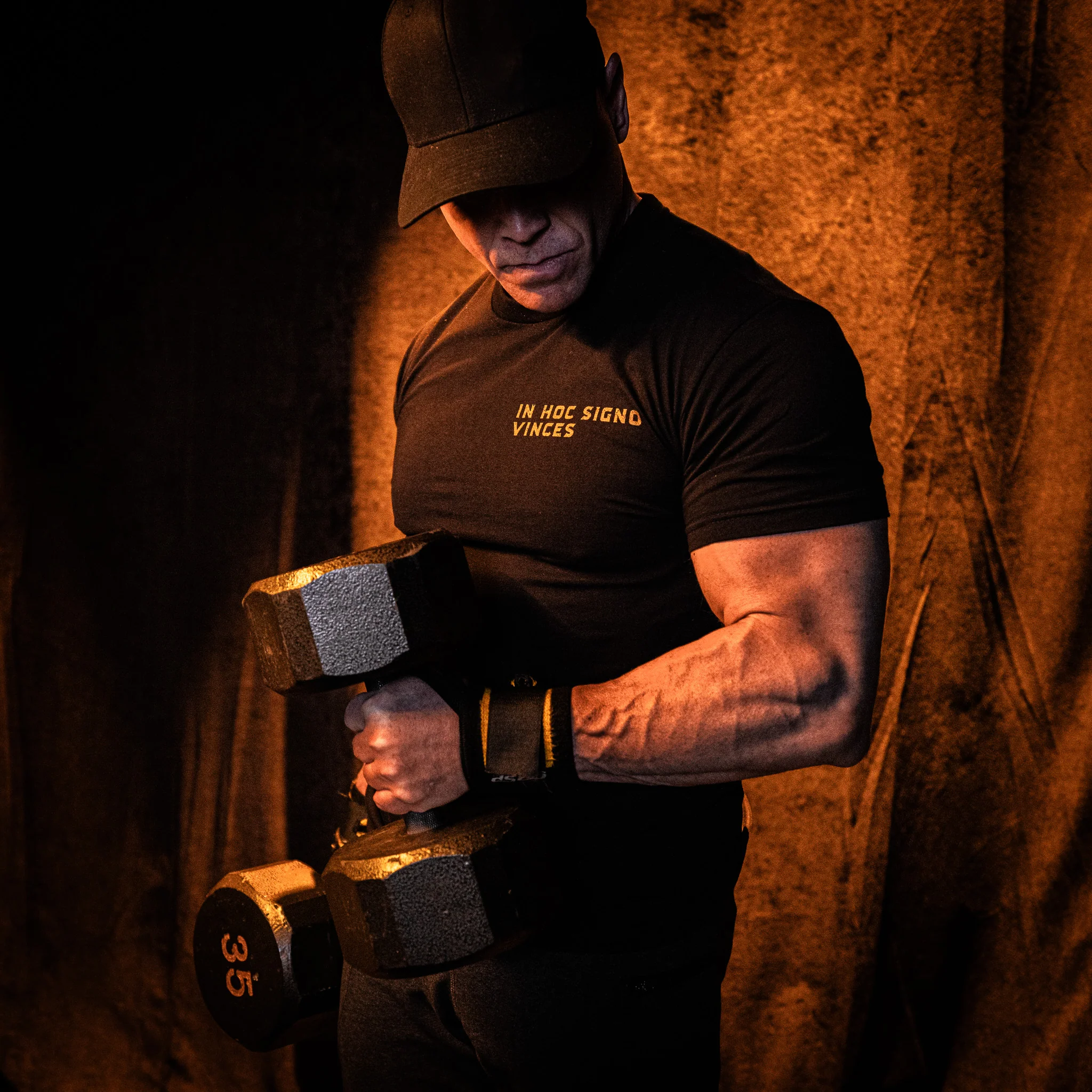 Chi Rho Powerlifter Fitted T-shirt - Image 2