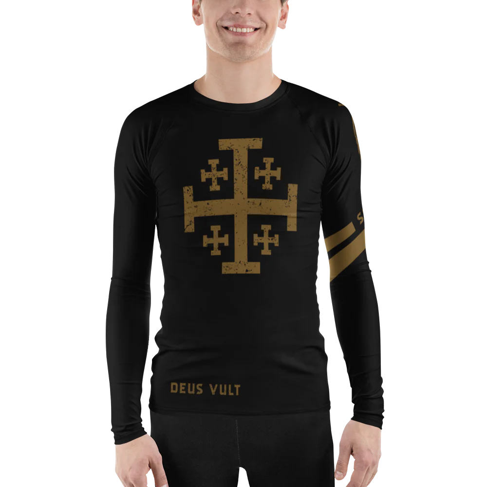 DEUS VULT Men's Rash Guard - jiu jitsu / Surf - Image 2