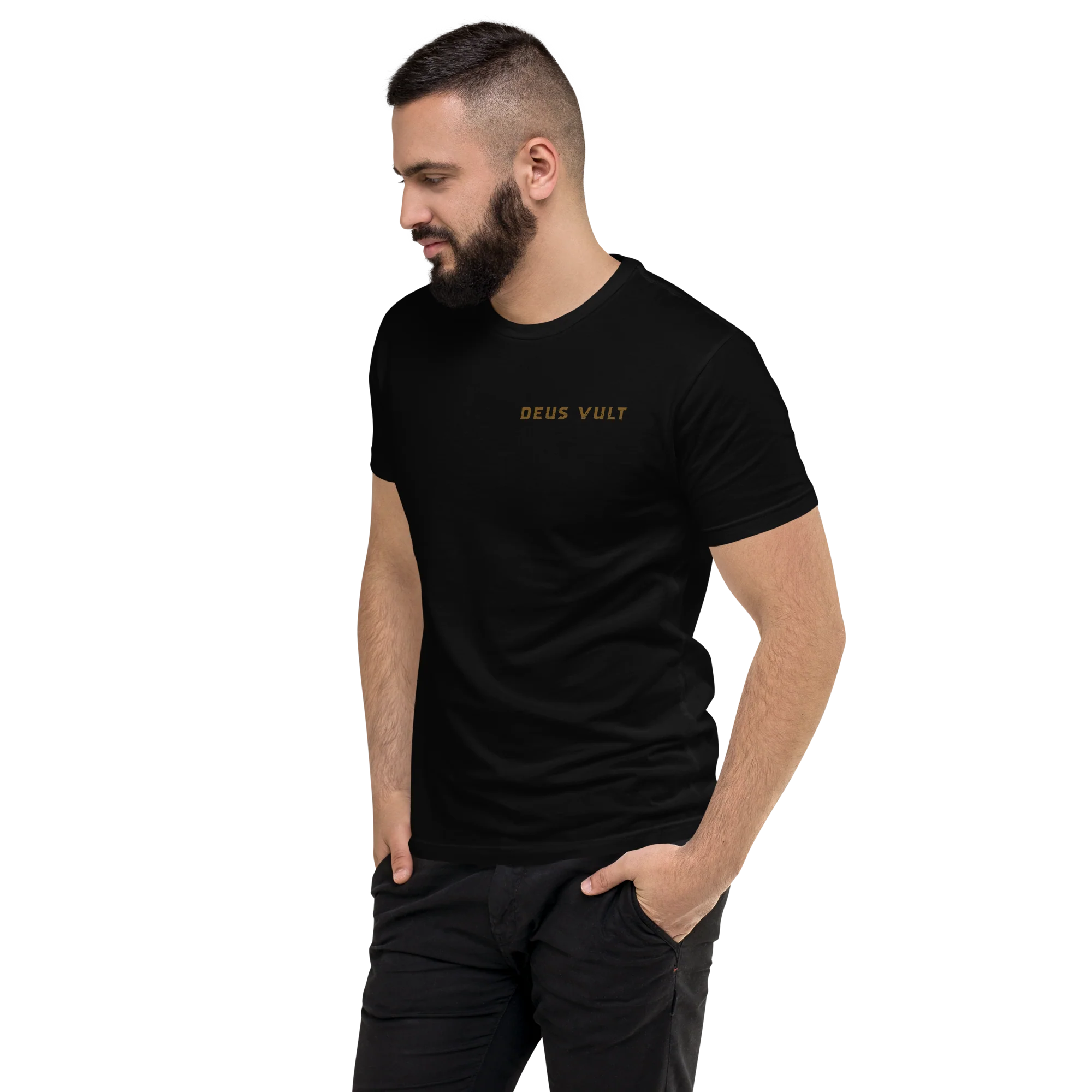 Deus Vult Powerlifter Fitted T-shirt - Image 8