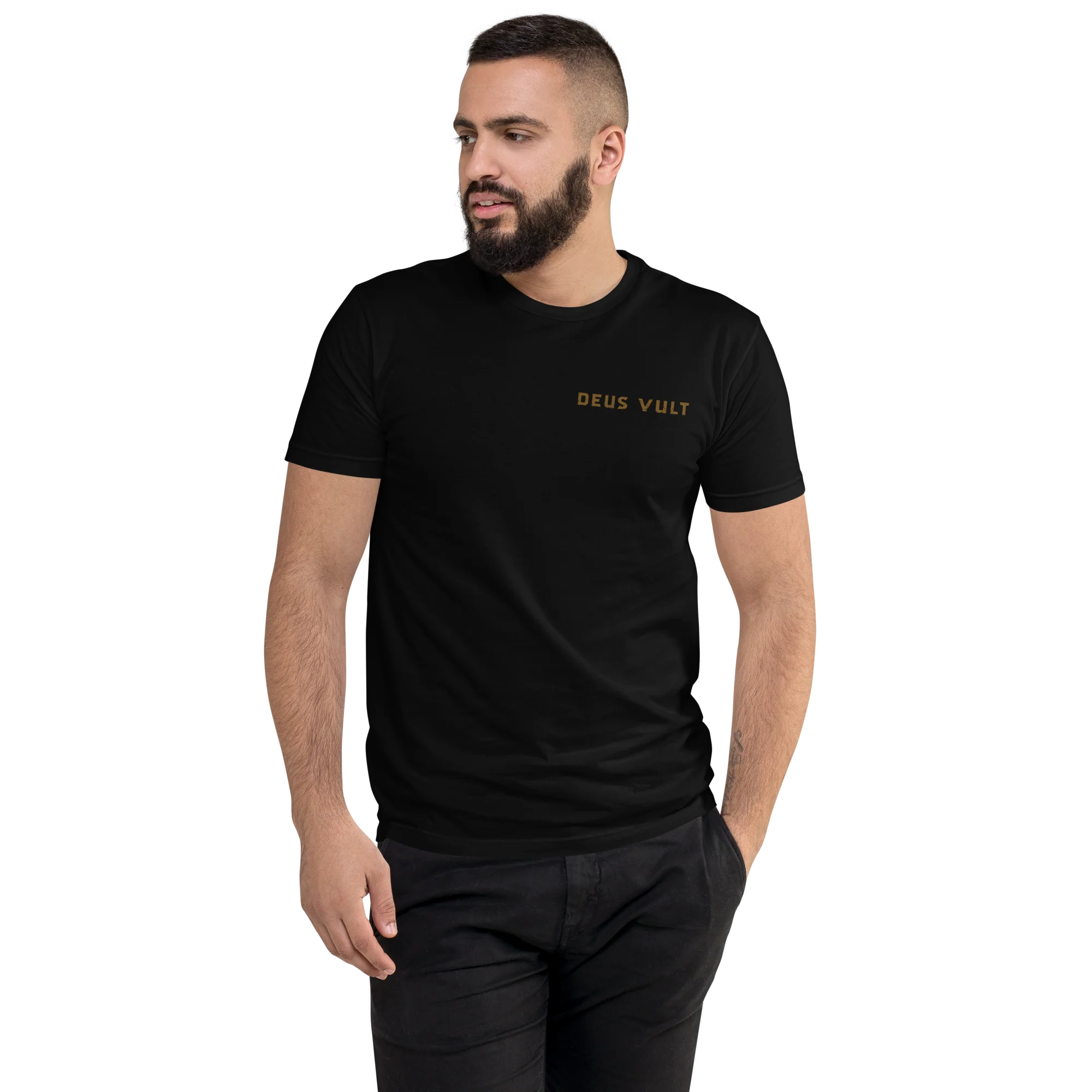 Deus Vult Powerlifter Fitted T-shirt - Image 9