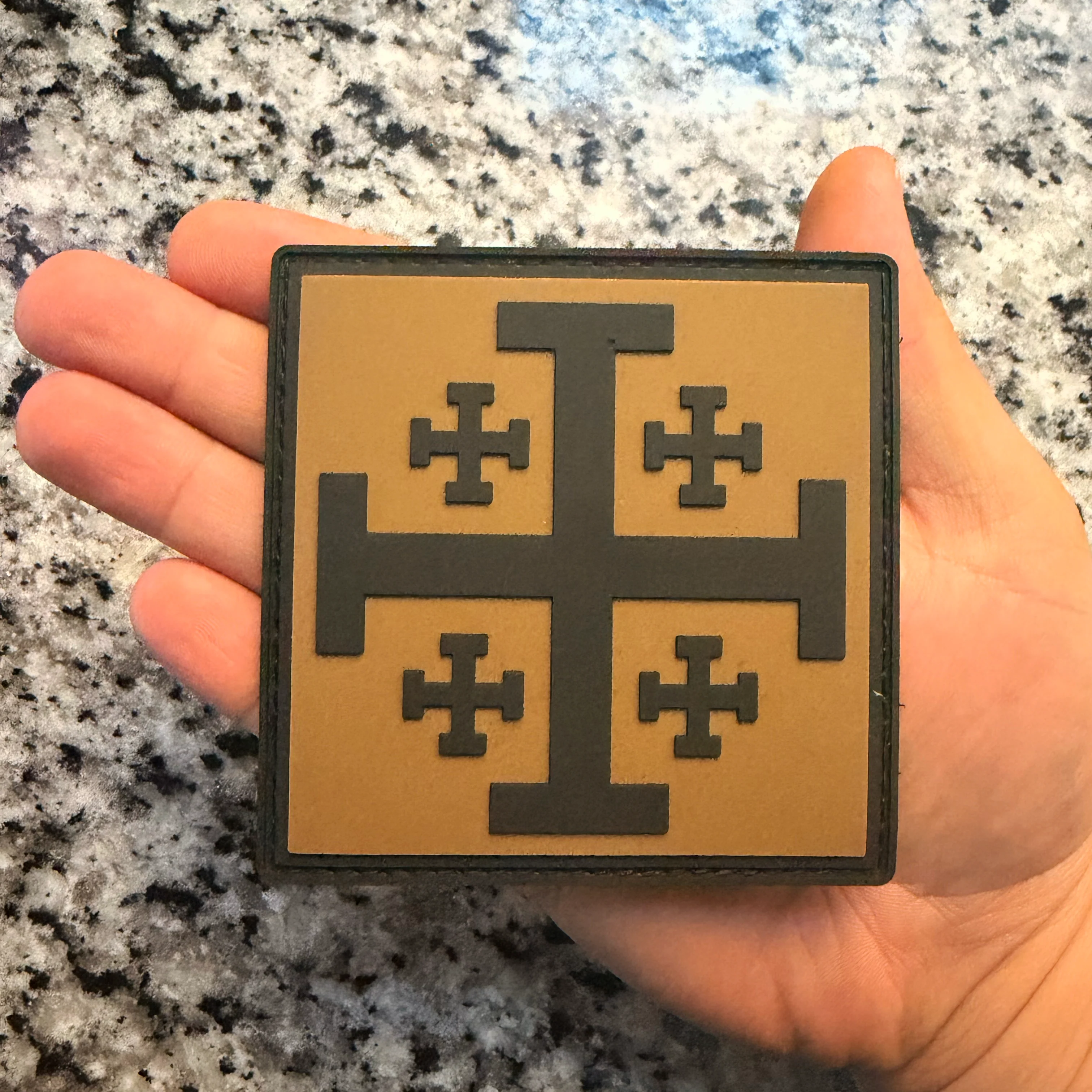 Jerusalem Cross PVC Morale Patch - Image 6