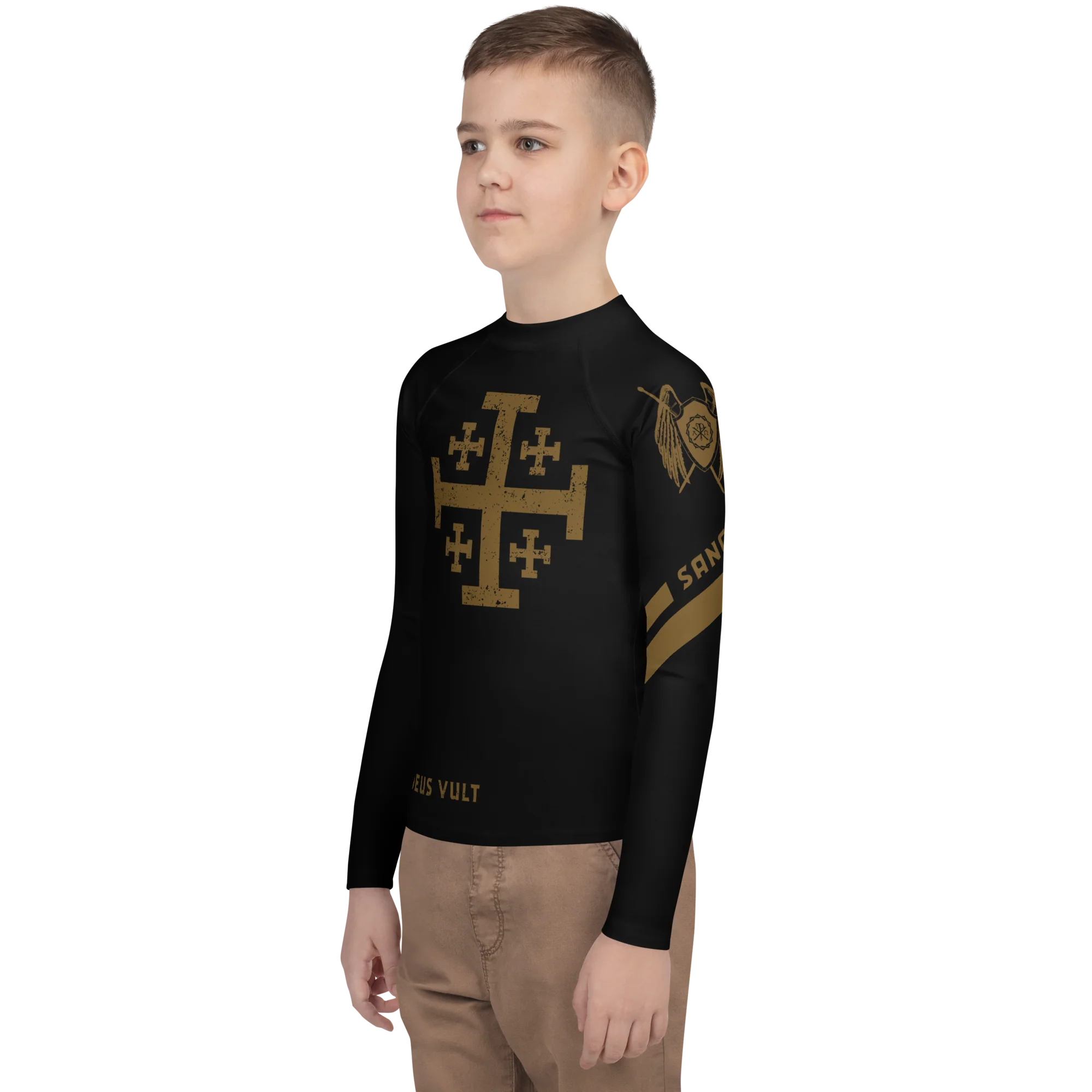 Jerusalem Cross - Youth Rash Guard - Image 3