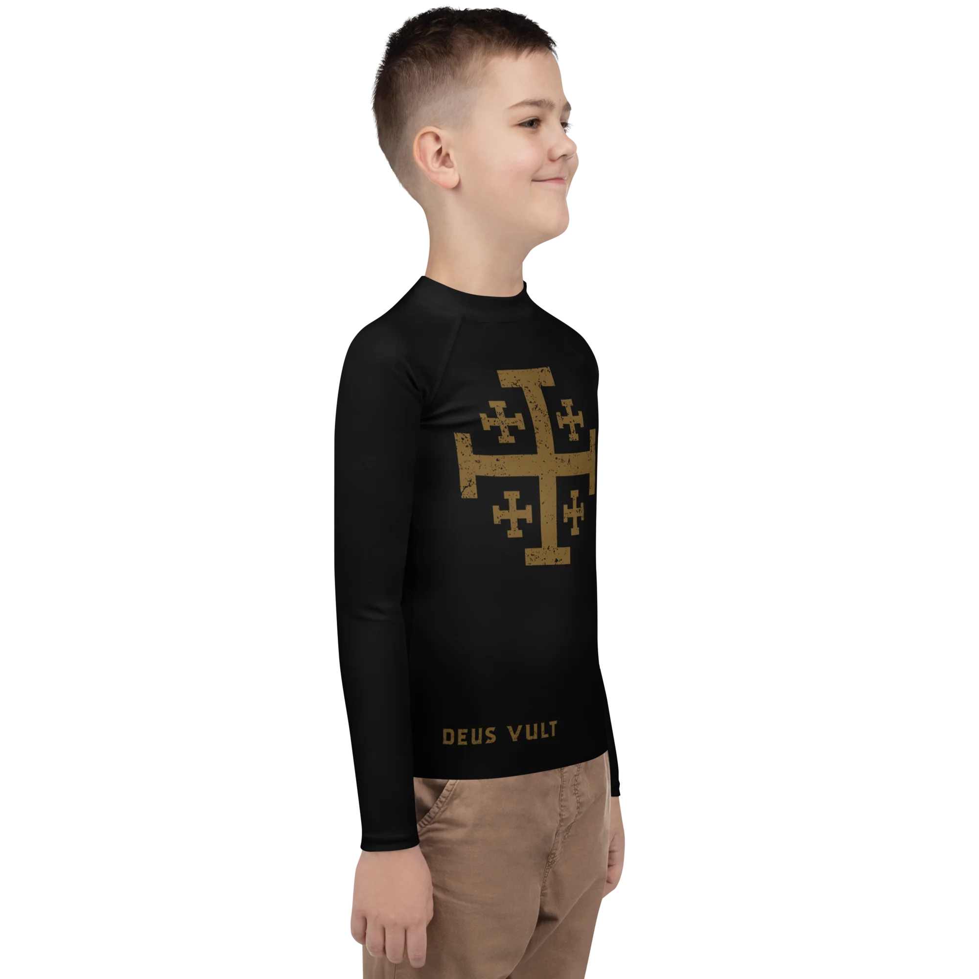 Jerusalem Cross - Youth Rash Guard - Image 4