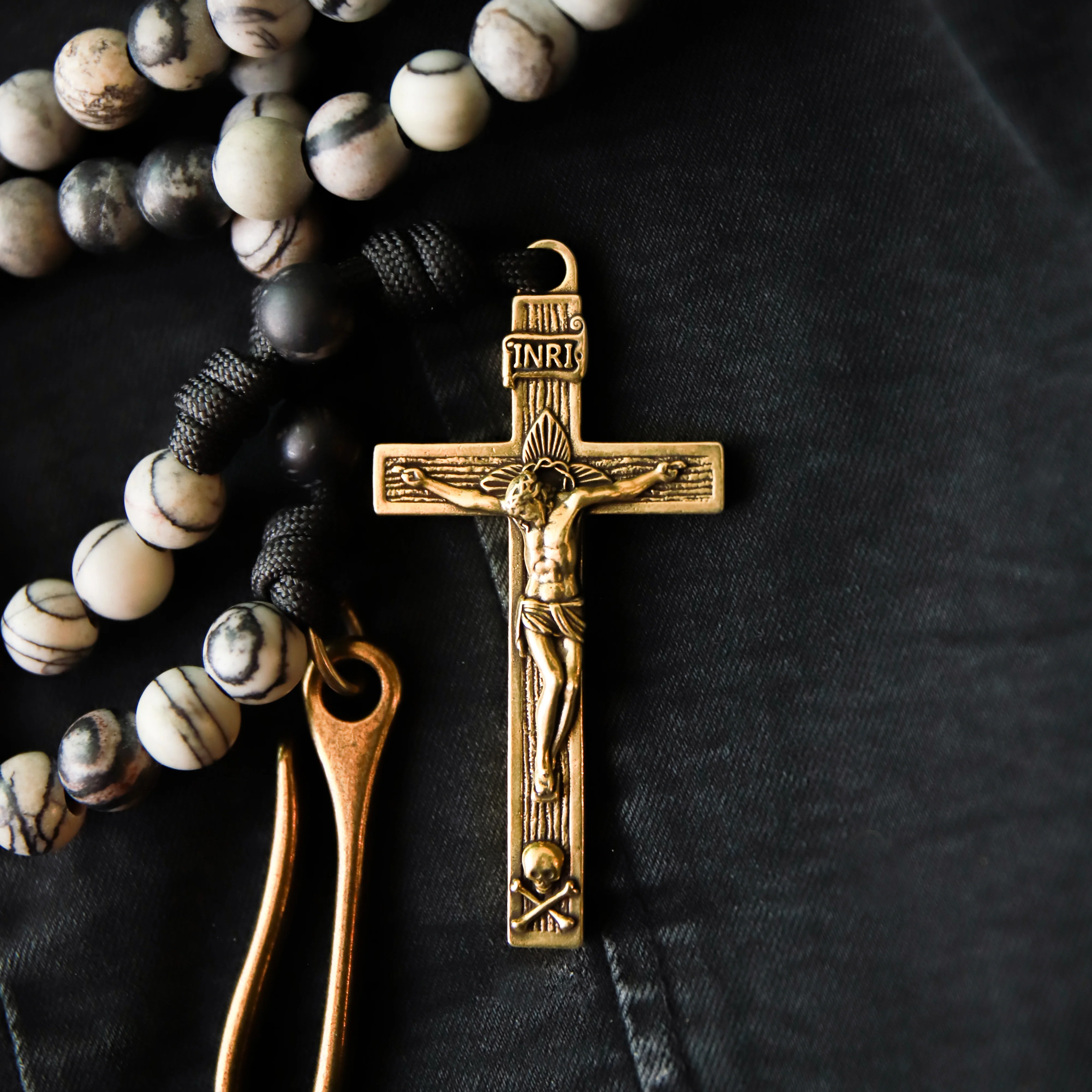 Sanctus Co X Holy Armament Special Edition Rosary (XL) - Zebra Jasper - Image 4