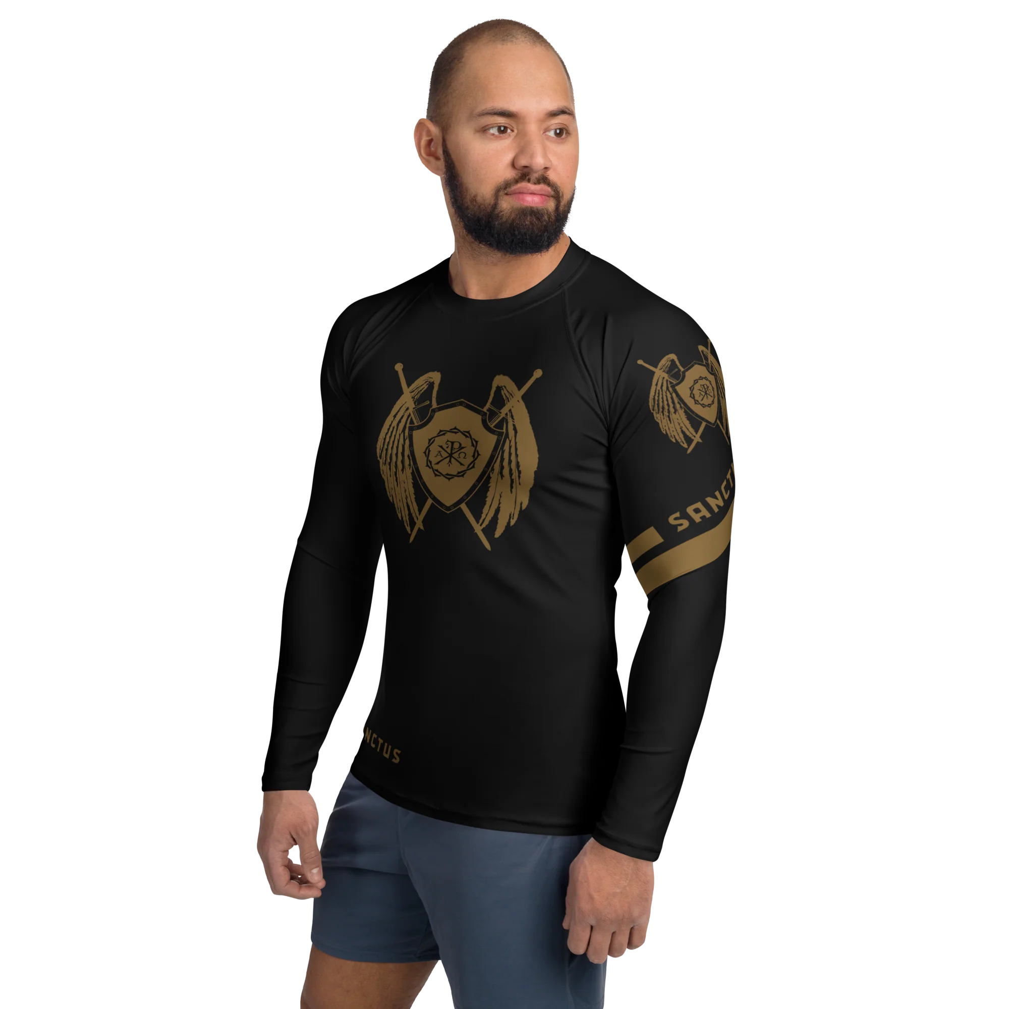 Sanctus Crest Men's Rash Guard - Image 3