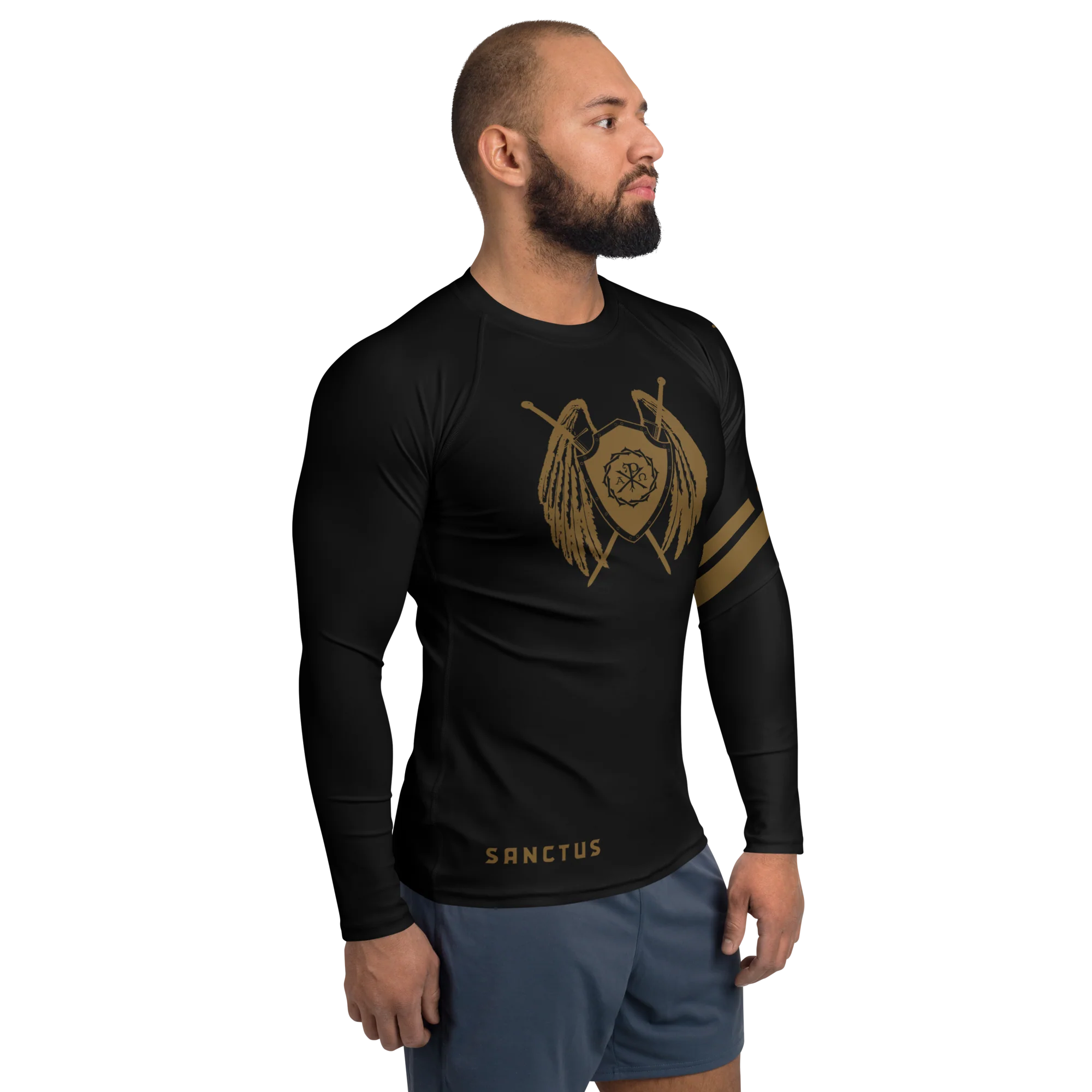 Sanctus Crest Men's Rash Guard - Image 4