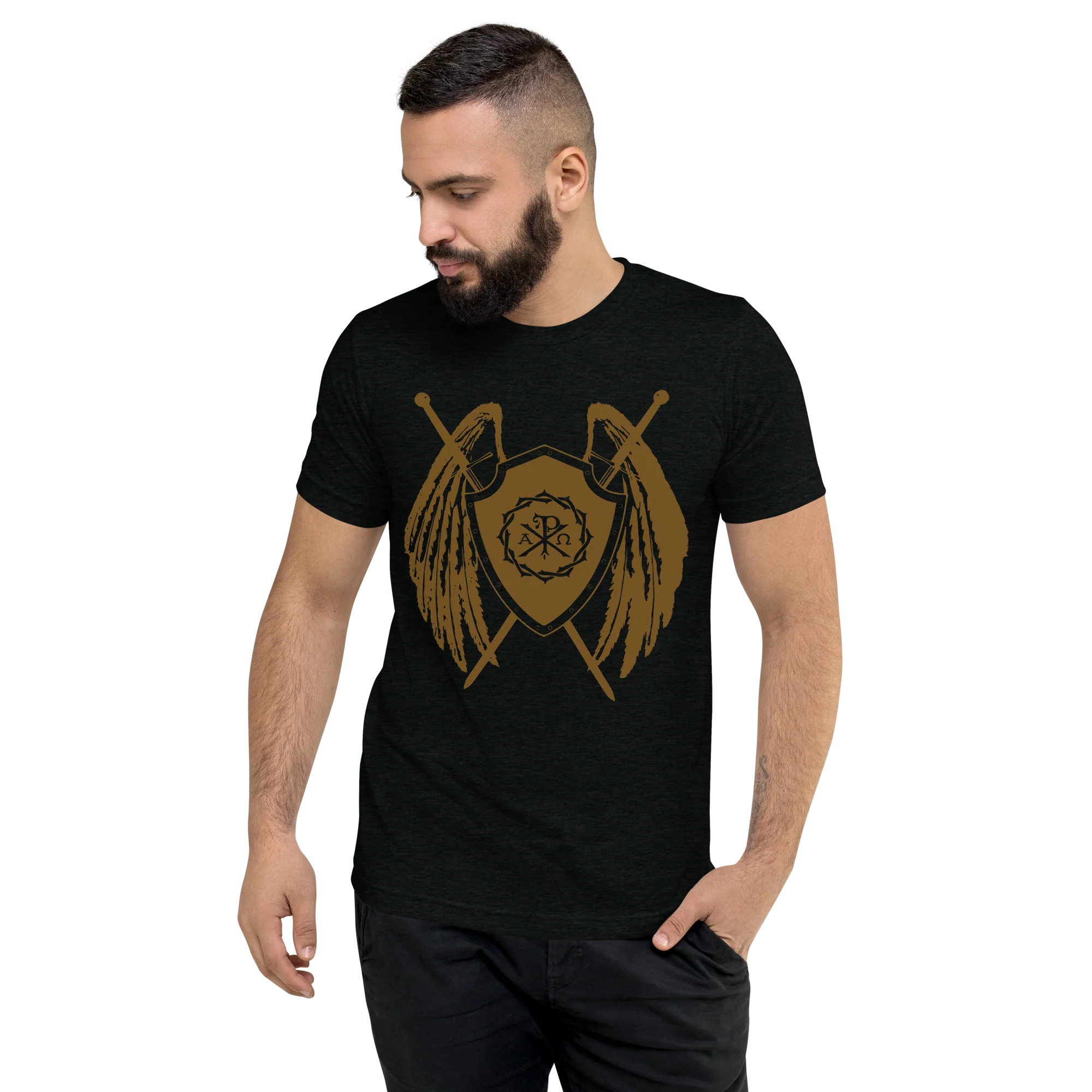 Sanctus Crest Tri-Blend t-shirt - Image 6