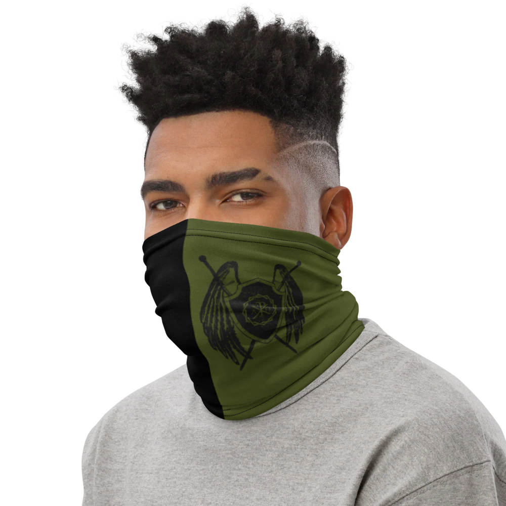 Sanctus Knight - OD Green & Black Face Covering - Image 3