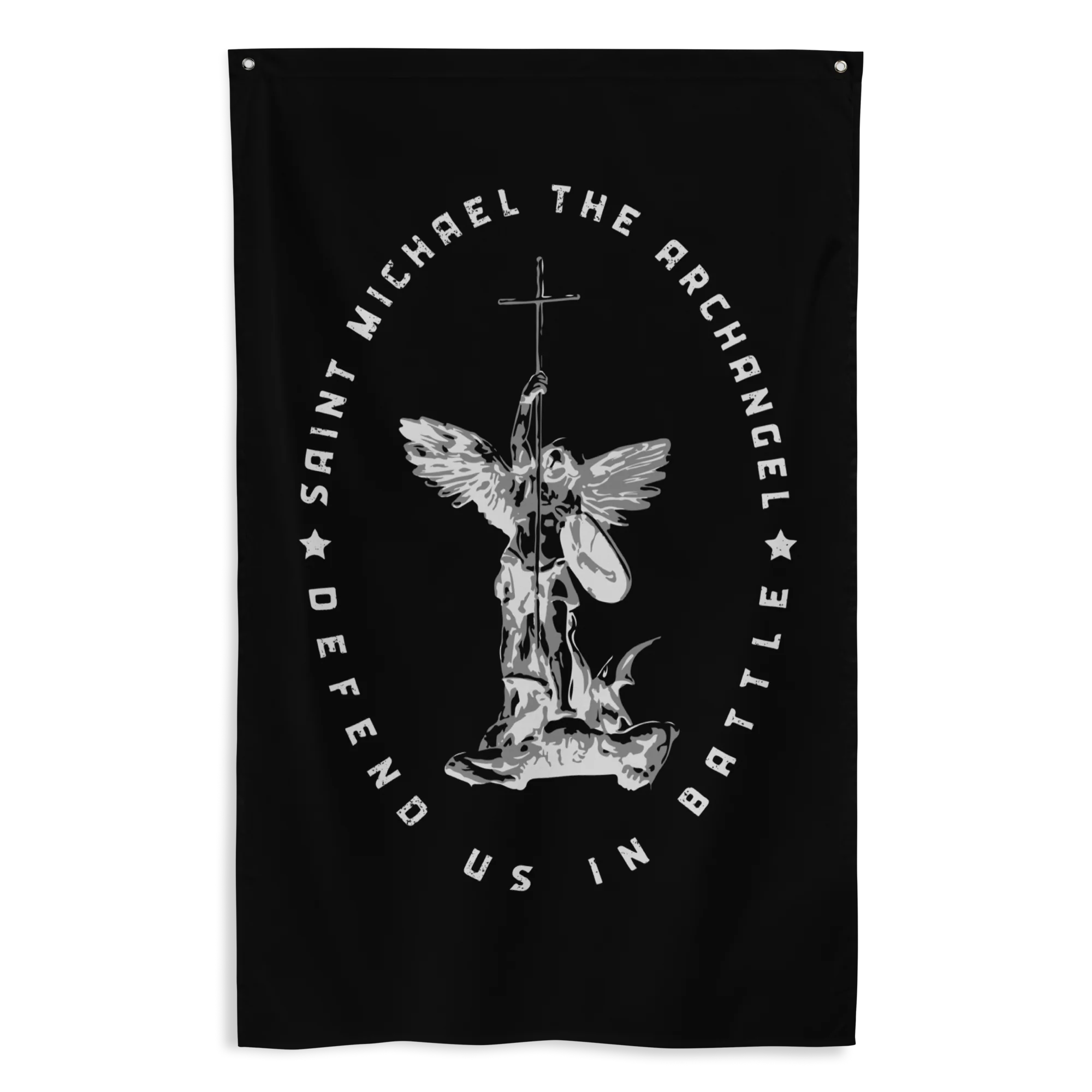 St Michael Flag - Black & White